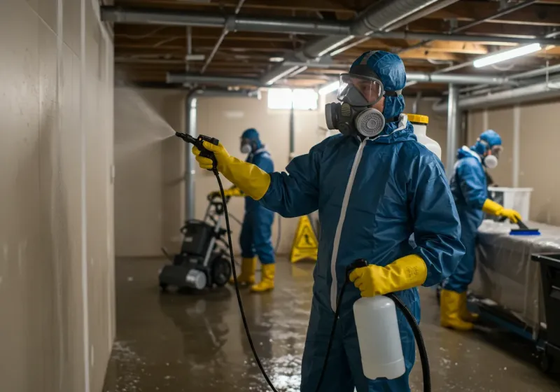 Basement Sanitization and Antimicrobial Treatment process in Emerald Isle, NC